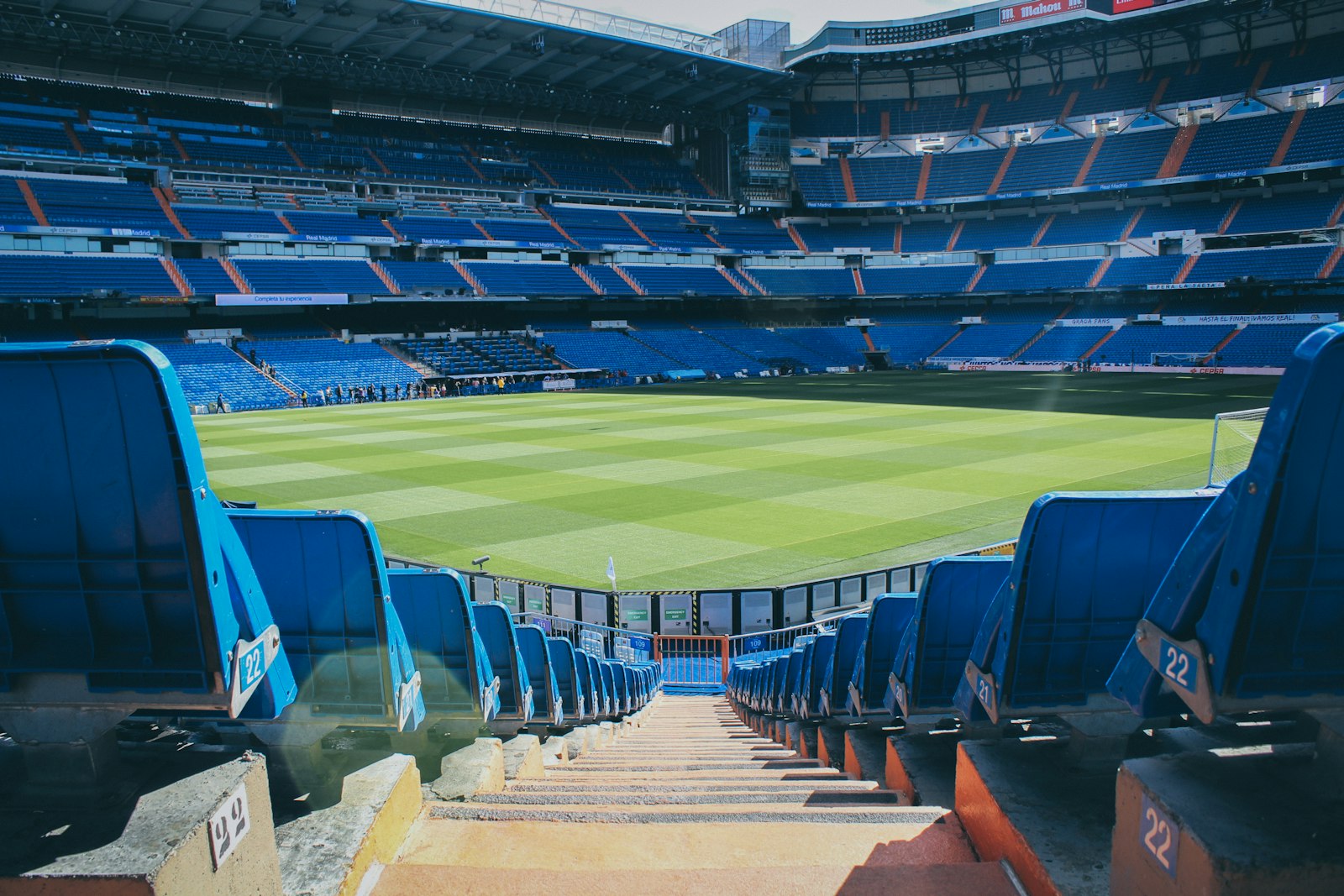 Football pitch from the stands